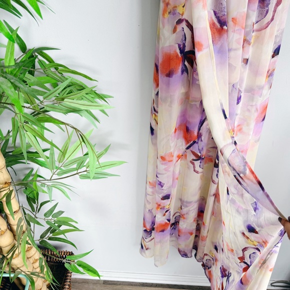 SOLD Show Me Your MuMu Kendall Maxi Dress NWT in Abers Babers Watercolor Small - Picture 5 of 11